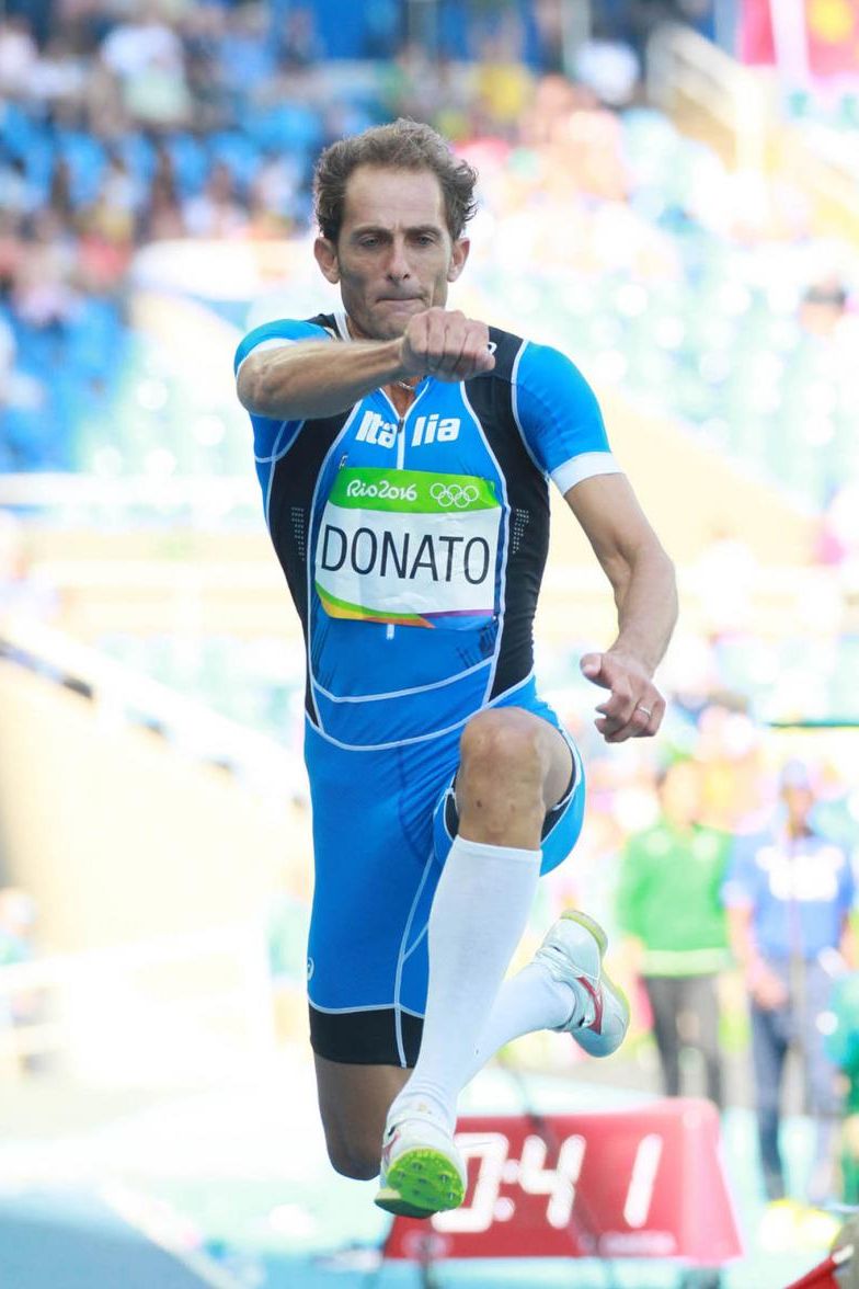 Il campione di salto triplo Fabrizio Donato (foto Colombo:FIDAL)