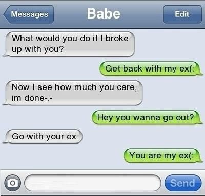 Backfires Text Breakup