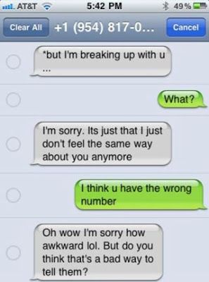 Wrong Number Text Breakup
