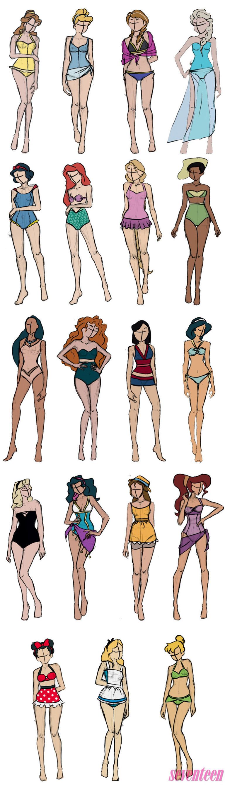 disney princess bathing suit