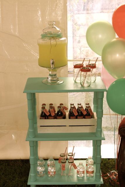Green, Shelf, Table, Pink, Turquoise, Teal, Furniture, Interior design, Party, Sweetness, 