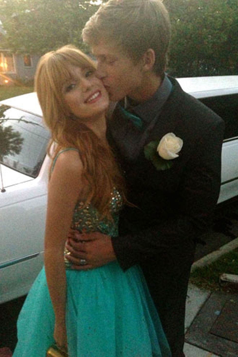 Dress, Prom, Formal wear, Smile, Interaction, Public event, Blond, Event, Fun, Long hair, 