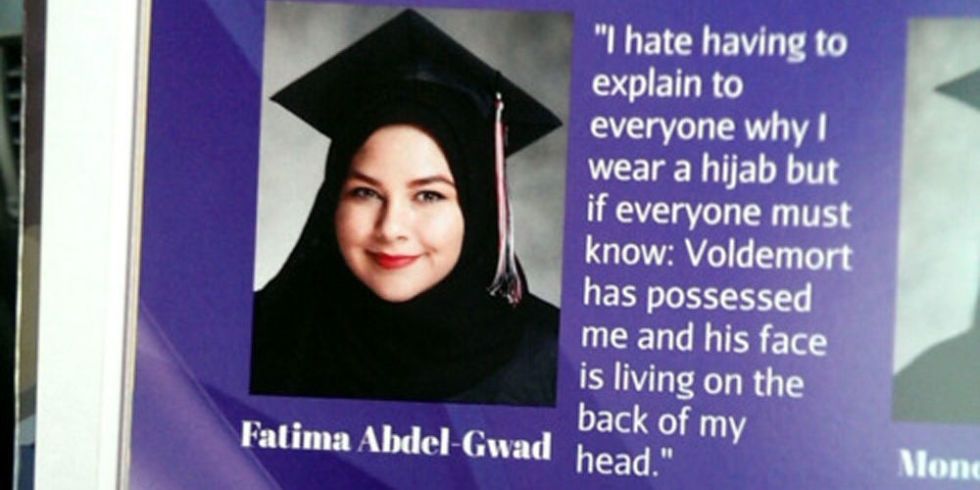 This Girl s Harry  Potter  Yearbook  Quote  Just Won Senior Year