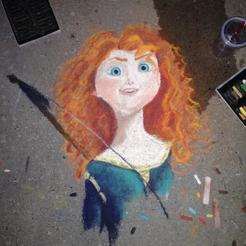 These Disney Sidewalk Chalk Drawings Are Too Cute for Words