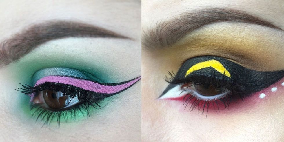 colorful graphic eyeliner