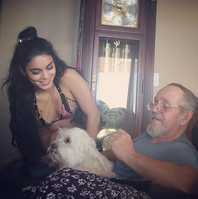 Vanessa Hudgens Asks for Prayers for Her Dad, Who's Fighting Stage