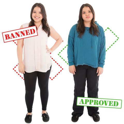10 Banned Vs Approved Outfits That Show How Ridiculous School Dress Codes Really Are - girl clothes codes for roblox high school
