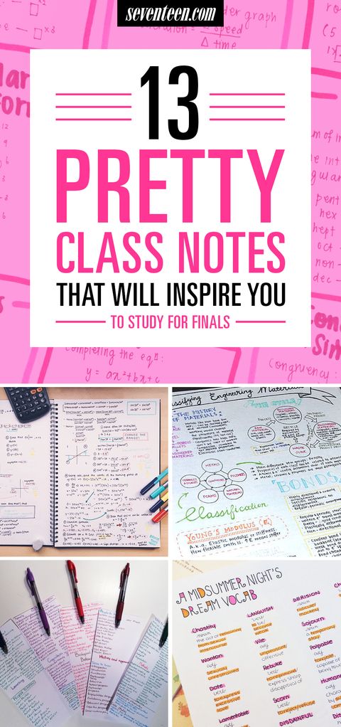 13 Pretty Class Notes That Will Inspire You to Study For Finals