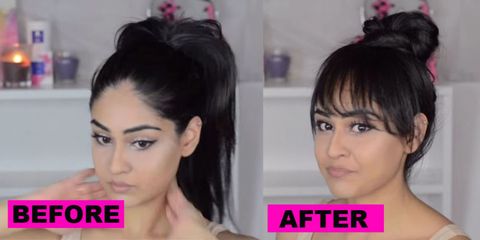 Get Kendall Jenner S Faux Bangs With This Genius Hair Tutorial
