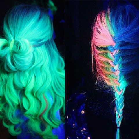 Glow-in-the-Dark Hair Is the Mind-Blowing Rainbow Trend of the ~Future~