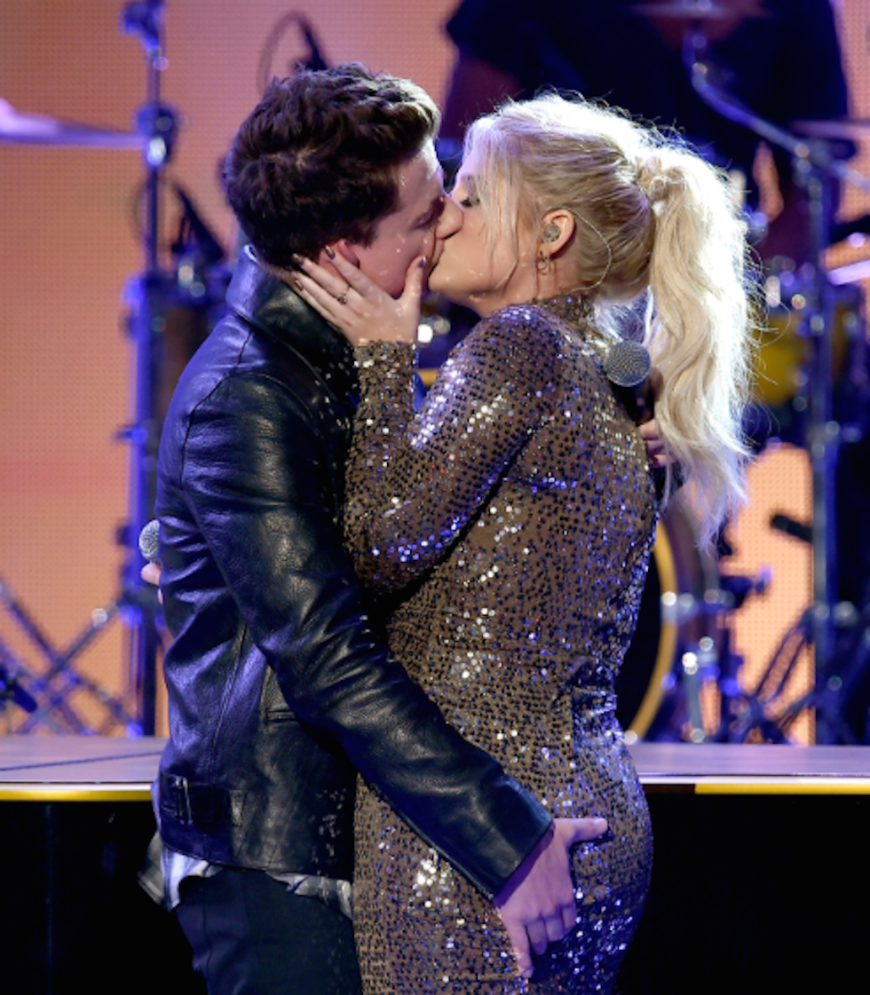 Watch Charlie Puth Get Called Out for Grabbing Meghan Trainor's Butt at