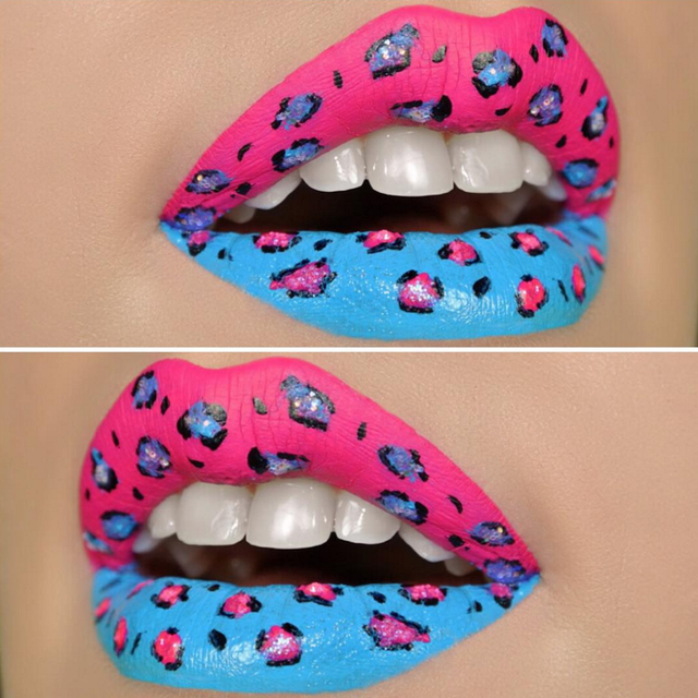 Lip, Pattern, Pink, Tooth, Polka dot, Nail, Cosmetics, Tongue, Lipstick, Moustache, 
