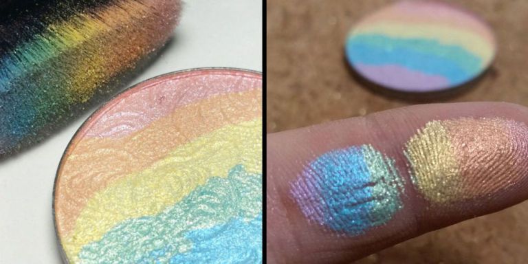 Rainbow online highlighter makeup