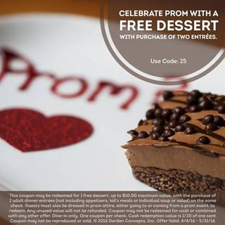 Here S How To Score Free Dessert At Olive Garden On Prom Night