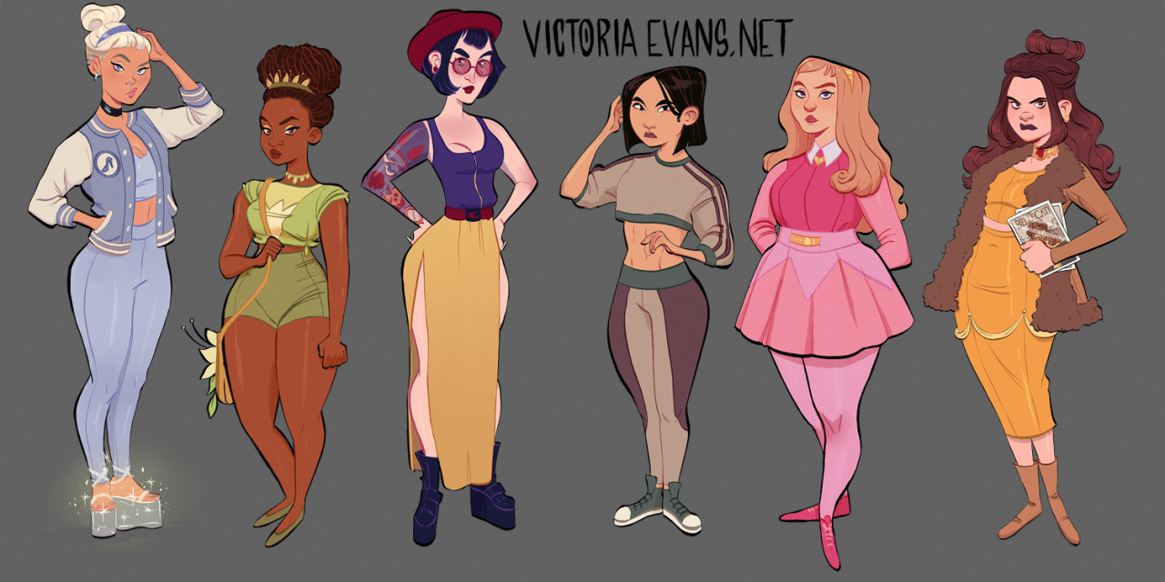 Artist Reimagined The Disney Princesses As Modern Teens And The Results ...