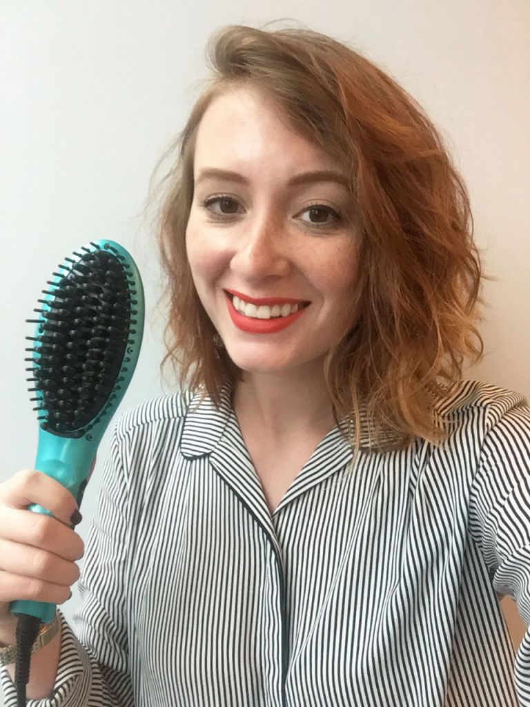 I Tried a Hair Straightening Brush and This Is What Happened
