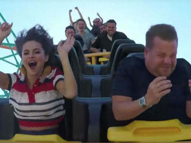 Selena Gomez Did Carpool Karaoke on a Roller Coaster and It Was