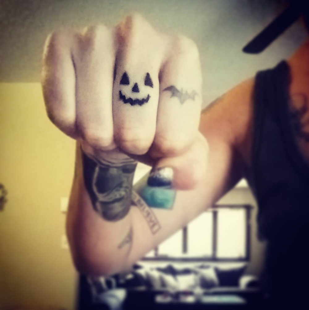 bat and pumpkin hand tattooTikTok Search