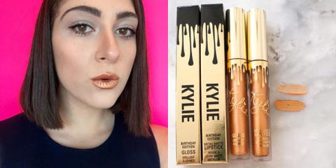 Birthday Edition Lord Lip Kit Review Kylie Jenner Real Gold Lipstick