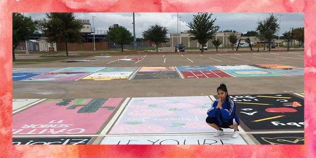 The Hilarious Way This High School Senior Decorated Her Parking Space ...