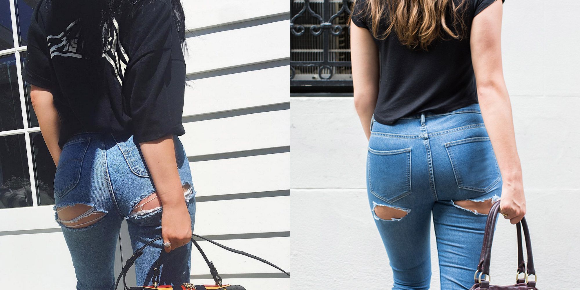 jeans ripped under bum