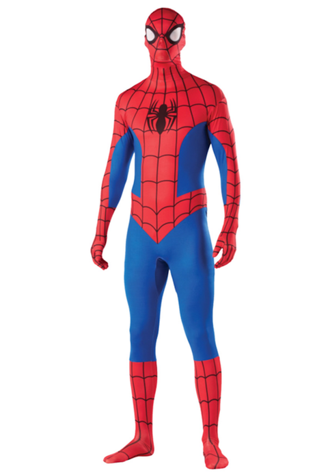 Spider-man, Blue, Sleeve, Shoulder, Red, Superhero, Standing, Joint, Fictional character, Electric blue, 