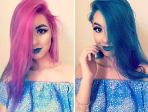 Watch This Girl S Rainbow Hair Change Colors Right Before Your Eyes