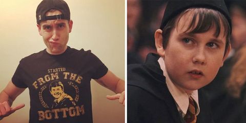 Matthew Lewis Hilariously Trolls His Glow Up With Epic Neville Longbottom Shirt