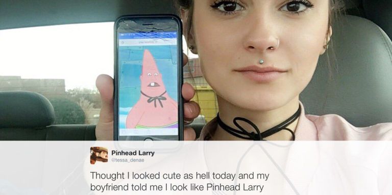 Sigh Girl Wears A Cute Choker And All Her Bf Can See Is Pinhead Larry 6977