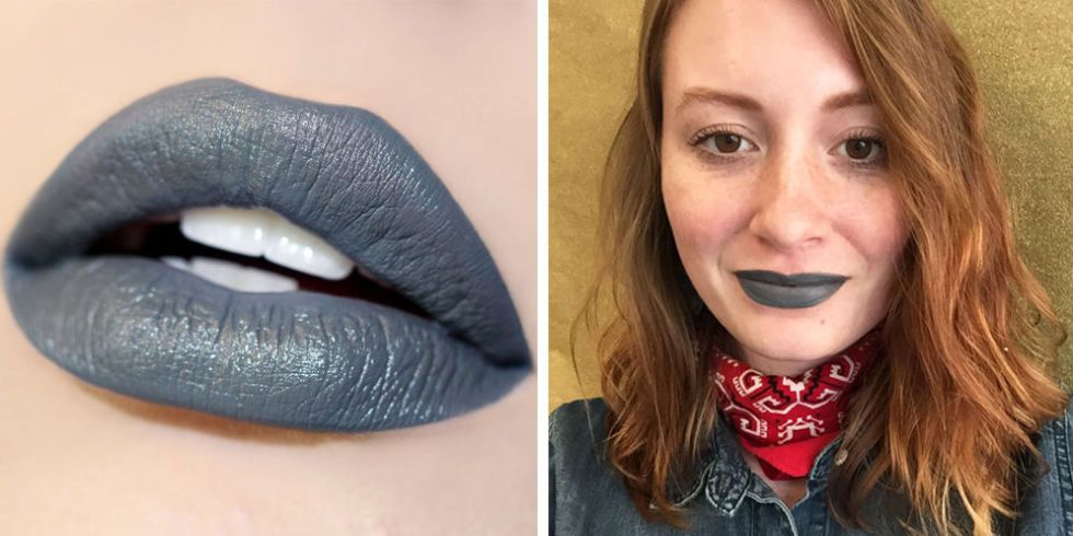 Grey deals brown lipstick