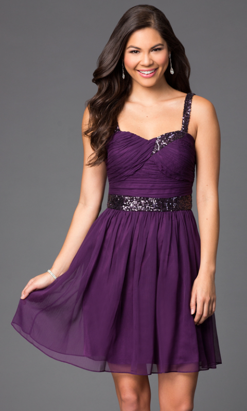 promgirl purple dress