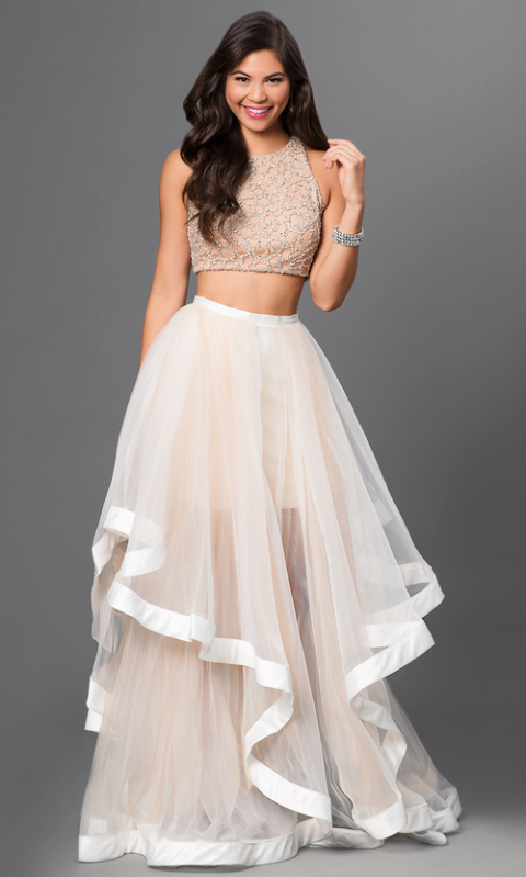 19 Best Two Piece Prom Dresses of 2018 - Stylish Crop Top Prom Dresses