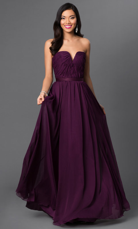 dark mauve prom dress
