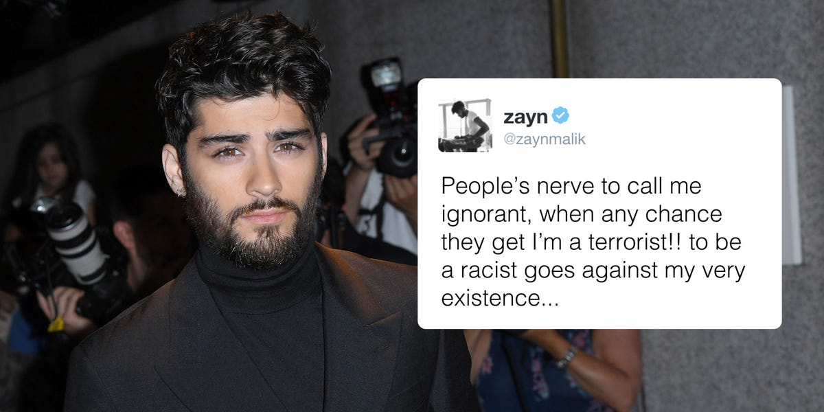 Zayn Malik Fires Back at Fans Who Say He's Racist for Zayn Malik Fires Back at Fans Who Say He's Racist for
