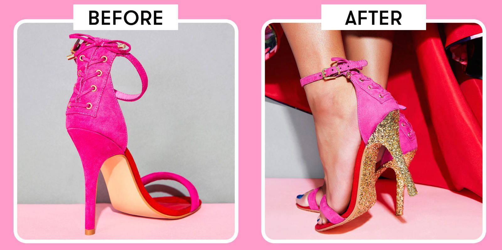 Shoes for Prom - How to DIY Glitter Heels