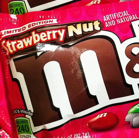 M&M strawberry nut chocolate