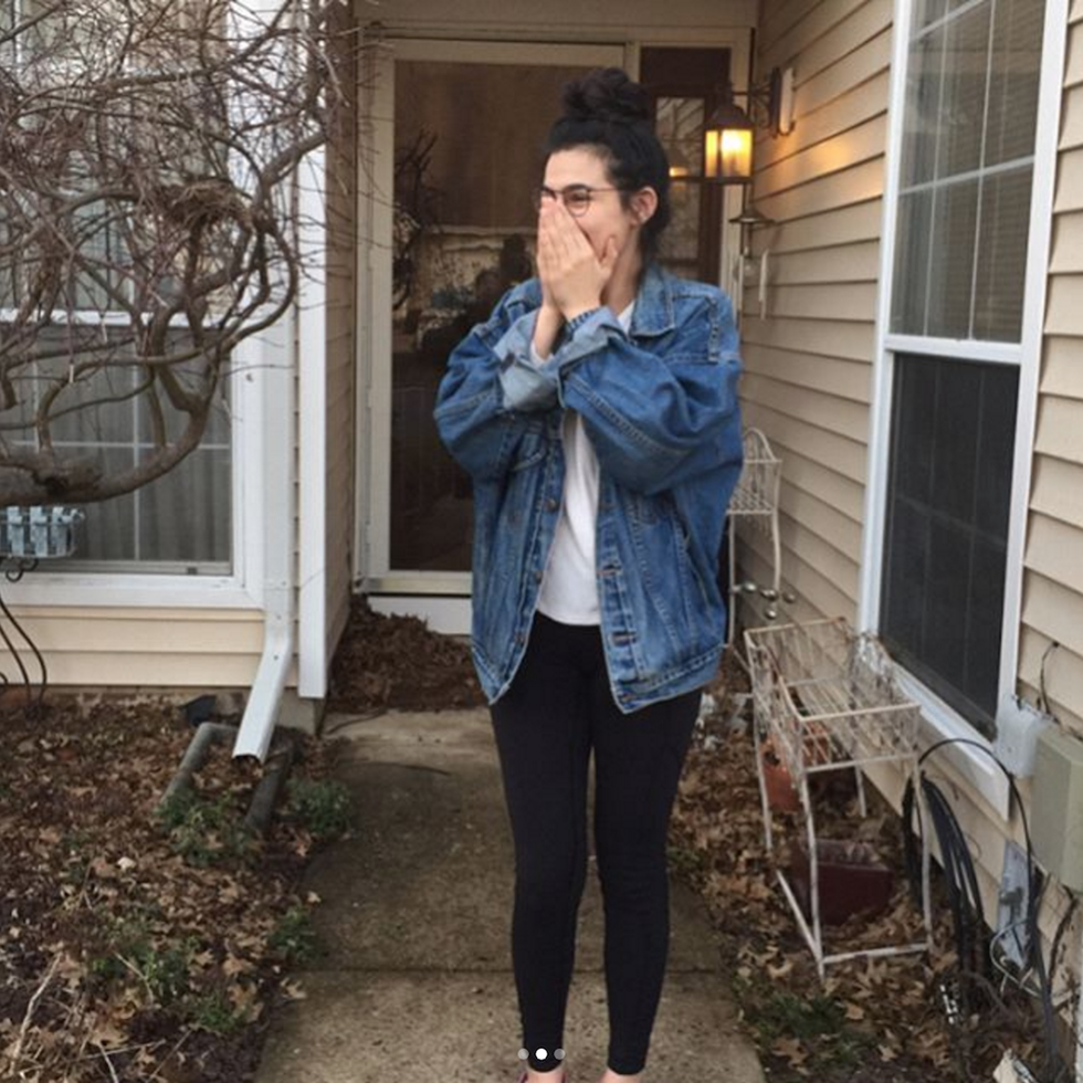 Jean jacket best sale outfits tumblr