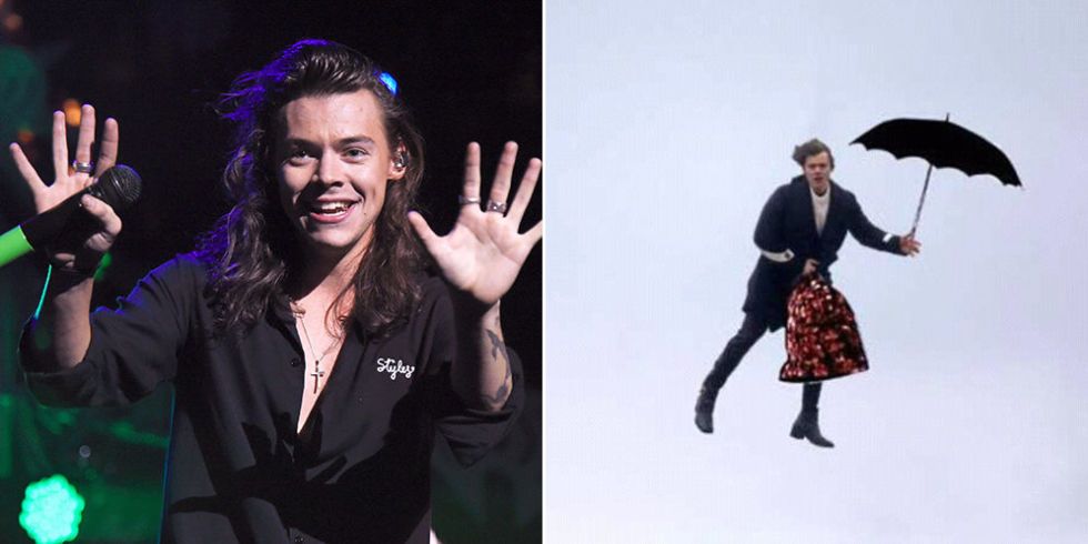 Harry Styles Dangling Out Of A Helicopter Is Your New