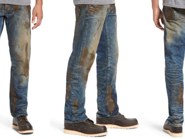 Nordstrom mud stained jeans sales