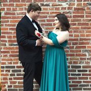 Photograph, Dress, Formal wear, Green, Event, Gown, Suit, Turquoise, Tuxedo, Tradition, 