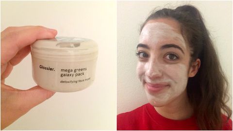 Trying out Glossier Mega-Green mask