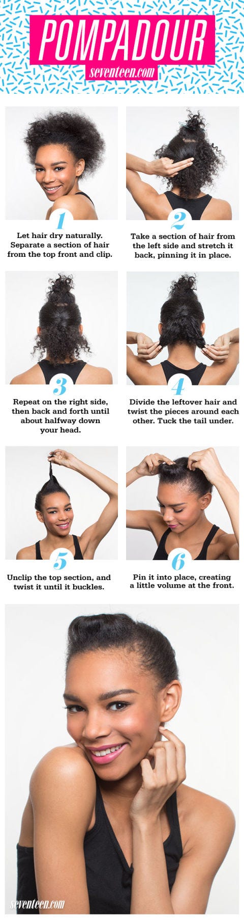 Pompadour How To Pompadour Natural Hair Tutorial