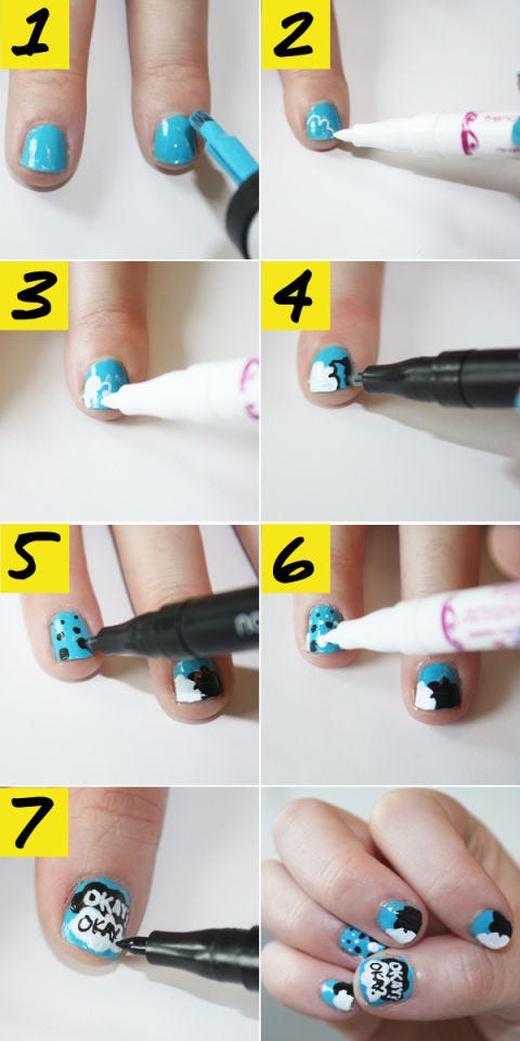 The Fault In Our Stars Nail Art Tutorial Book Themed Manicures The Fault In Our Stars Nail Art