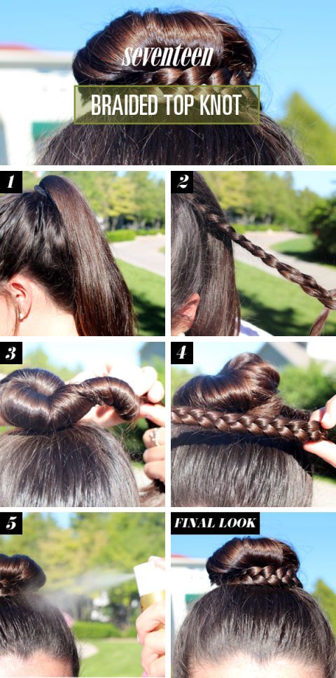 Braided Top Knot How To Braided Bun Tutorial