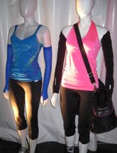 Shoulder, Joint, White, Thigh, Neck, Black, Electric blue, Back, Tights, Hip, 