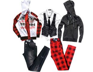 Plaid, Product, Dress shirt, Collar, Sleeve, Tartan, Pattern, Textile, Red, White, 