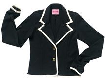 Sleeve, Textile, Collar, Standing, Style, Line, Pattern, Black, Jacket, Blazer, 