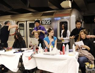Hair, People, Fun, Transport, Tablecloth, Social group, Photograph, White, Passenger, Public transport, 