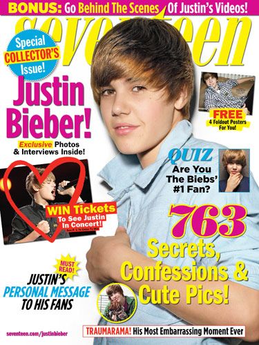 Justin Bieber on the Cover of Seventeen Magazine