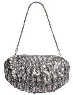 silver sparkly purse